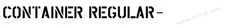 CONTAINER REGULAR字体转换